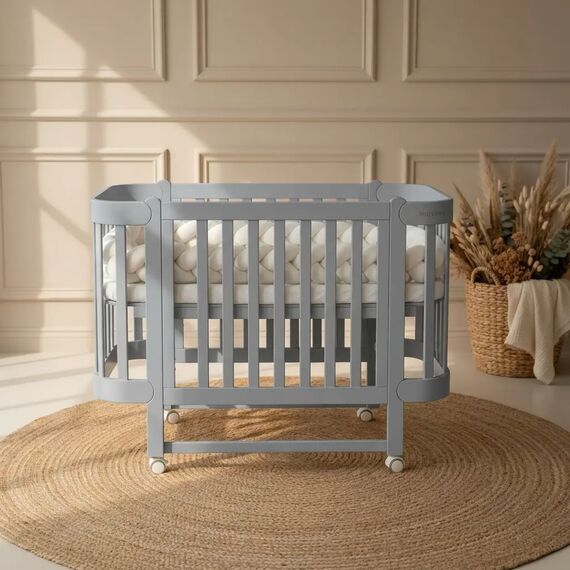 IngVart Βρεφική Κούνια Anti-Reflux Nika Γκρι για Στρώμα 60Χ94cm - Βρεφικά Κρεβάτια Μετατρεπόμενα σε Προεφηβικά στο Oneirokosmos