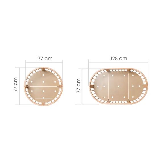 IngVart Κούνια Smart Bed Round 9 σε 1 Φυσικό Ξύλο - Βρεφικά Κρεβάτια Μετατρεπόμενα σε Προεφηβικά στο Oneirokosmos