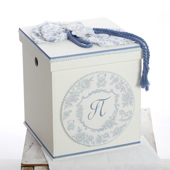 Bellissimo Σετ Βάπτισης με Θέμα "Blue Monogram Heritage" 2616 - Για Αγόρι στο Oneirokosmos