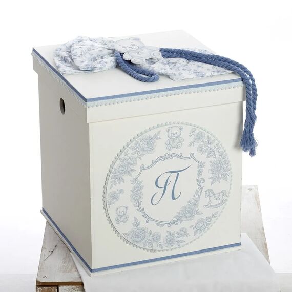 Bellissimo Σετ Βάπτισης με Θέμα "Blue Monogram Heritage" 2616 - Για Αγόρι στο Oneirokosmos