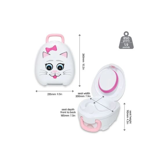 My Carry Potty Φορητό Γιο Γιο Τσαντάκι Cat - WC- Γιογιό-Μειωτές Τουαλέτας-Σκαλοπατάκια στο Oneirokosmos