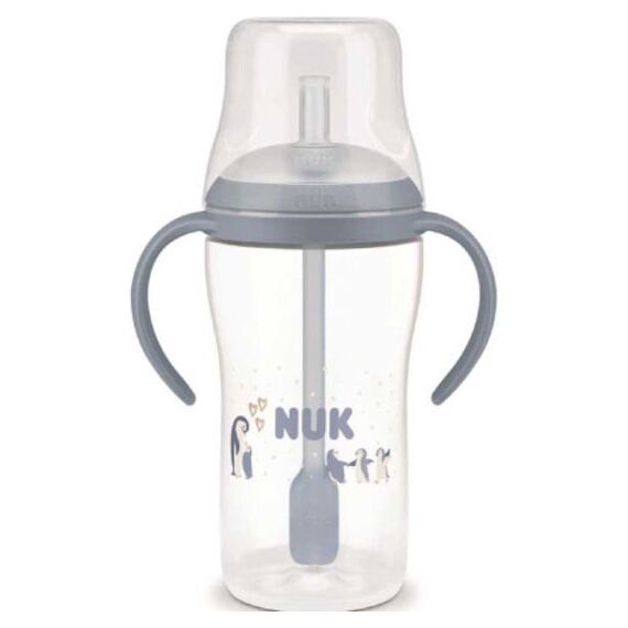 Nuk Perfect Match Εκπαιδευτικό Ποτηράκι με Καλαμάκι Σιλικόνης 8m+ 260ml Penguin 10216318 - Εκπαιδευτικά Ποτηράκια στο Oneirokosmos