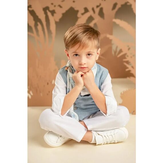 Baby Bloom Βαπτιστικό Σέτ Αγορίστικο 126.09.7280 - Ρούχα Βάπτισης για Αγόρι στο Oneirokosmos