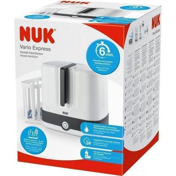 Nuk Αποστειρωτήρας Ατμού Vario Express 10251013 - Αποστειρωτές, Θερμαντήρες, Ατμομάγειρες, Μπλέντερ, Παρασκευαστές Γάλακτος στο Oneirokosmos
