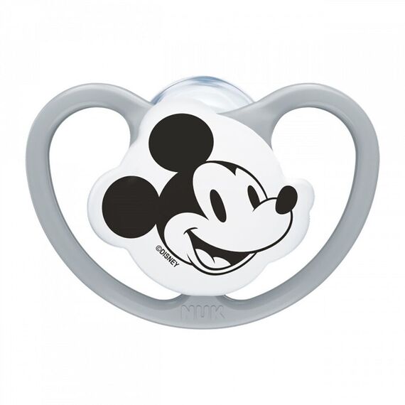 Nuk Perfect Match Air Πιπίλα Σιλικόνης με Θήκη Mickey Grey 0-6m 10175369 - Πιπίλες στο Oneirokosmos
