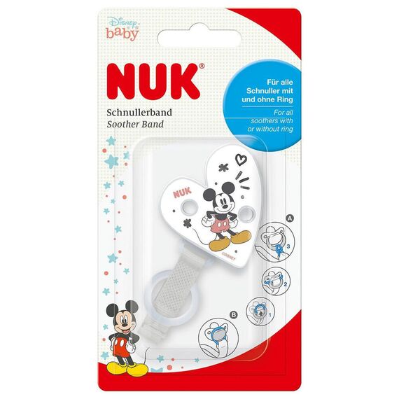 Nuk Disney Mickey Κορδέλα Πιπίλας 10256495 - Πιπίλες στο Oneirokosmos