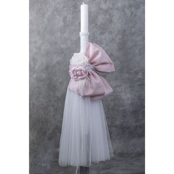 Loukia Λαμπάδα Βάπτισης "Romantic Chic" Ε740 - Για Κορίτσι στο Oneirokosmos