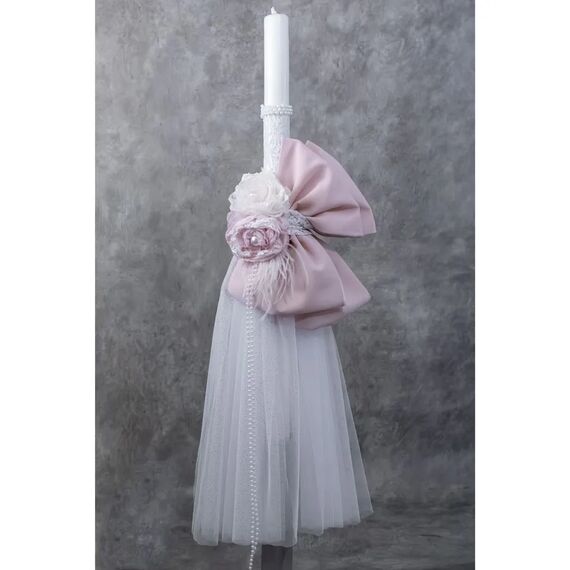 Loukia Λαμπάδα Βάπτισης "Romantic Chic" Ε740 - Για Κορίτσι στο Oneirokosmos