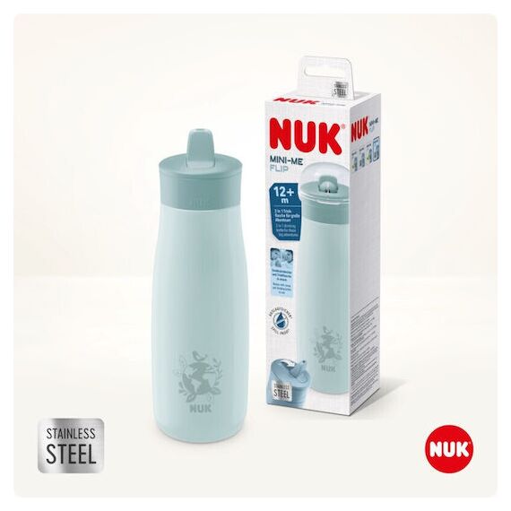 Nuk MINI-ME FLIP Παιδικό Παγούρι από Ανοξείδωτο Ατσάλι 500ml 12m+ Globe 10225328 - Εκπαιδευτικά Ποτηράκια στο Oneirokosmos