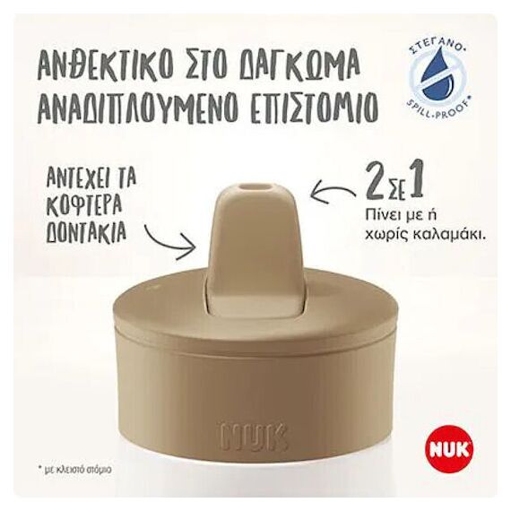 Nuk MINI-ME FLIP Παιδικό Παγούρι από Ανοξείδωτο Ατσάλι 500ml 12m+ Flower 10225329 - Εκπαιδευτικά Ποτηράκια στο Oneirokosmos