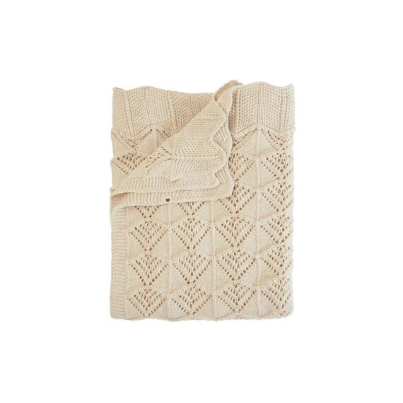 BIBS Πλεκτή Κουβέρτα 70X100 εκ.  Wavy Ivory 9406216 - Κουβέρτες Αγκαλιάς στο Oneirokosmos