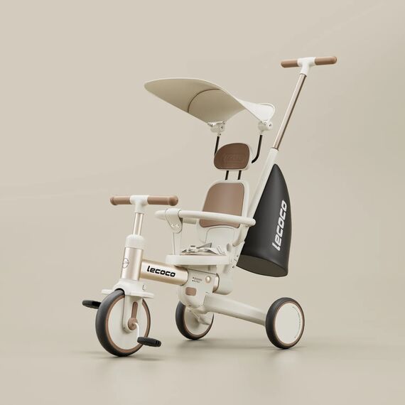 Lecoco Τρίκυκλο Πολυλειτουργικό Ποδήλατο  C-walker S3 max Καφέ L-692845 - Ποδήλατα από 6 μηνών στο Oneirokosmos
