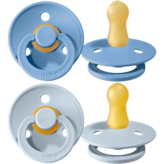Bibs Πιπίλα Latex Colour Sky Blue/Baby Blue 2τμχ. Νο1 110214 - Πιπίλες στο Oneirokosmos