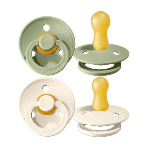 Bibs Πιπίλα Latex Colour Ivory/Sage 2τμχ. Νο1 110241 - Πιπίλες στο Oneirokosmos