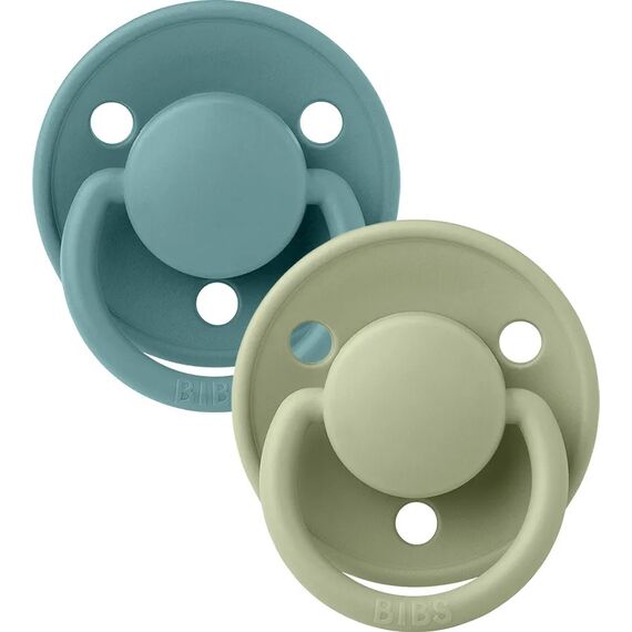 Bibs Σετ Πιπίλες De Lux Σιλικόνης Onesize Island Sea / Sage 2 τμχ 150226 - Πιπίλες στο Oneirokosmos