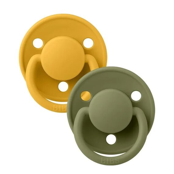 Bibs Σετ Πιπίλες De Lux Σιλικόνης Onesize Honey Bee / Olive 2 τμχ 150224 - Πιπίλες στο Oneirokosmos