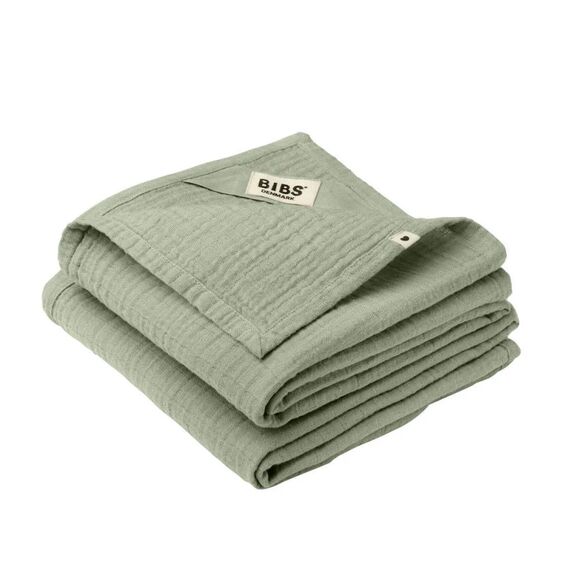 BIBS Σετ Πάνες 2τμχ Muslin 70X70 εκ. Sage 9401250 - Πάνες-Λαβέτες-Σελτέδες στο Oneirokosmos