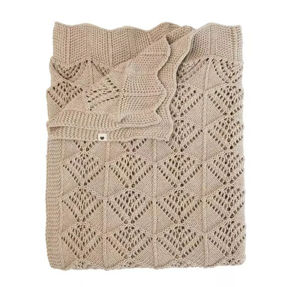 BIBS Πλεκτή Κουβέρτα 70X100 εκ.  Wavy Vanilla 9406245 - Κουβέρτες Αγκαλιάς στο Oneirokosmos