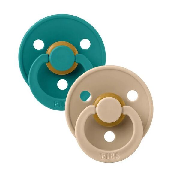 Bibs Σετ Πιπίλες Colour Latex No2 Taupe / Scuba  2τμχ. 120453 - Πιπίλες στο Oneirokosmos
