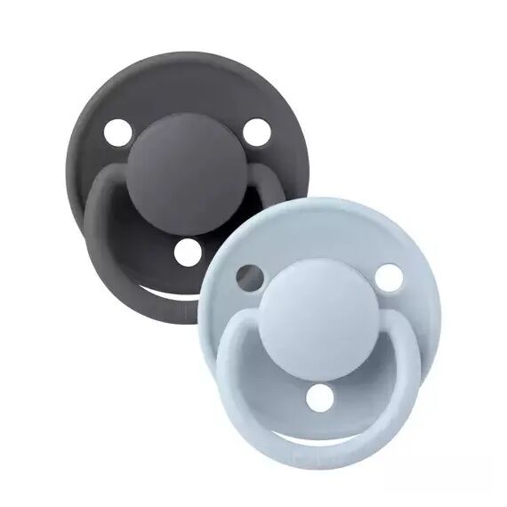 Bibs Σετ Πιπίλες De Lux Σιλικόνης Onesize Iron / Baby Blue 2 τμχ 150212 - Πιπίλες στο Oneirokosmos