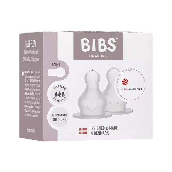 BIBS Σετ Θηλές από Σιλικόνη Fast Flow 2τμχ 5000013 - Θηλές στο Oneirokosmos