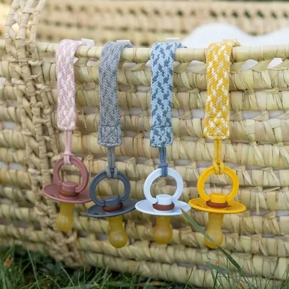 BIBS Braid Κλιπ Πιπίλας Blush - Ivory 9401107 - Πιπίλες στο Oneirokosmos