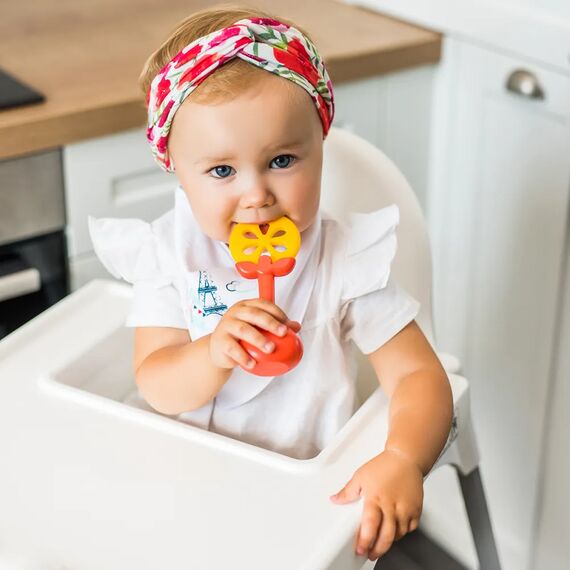 BabyOno: Μασητικό με κουδουνίστρα-Πορτοκάλι ΒΝ499/01 - Μασητικά - Κρίκοι Οδοντοφυΐας στο Oneirokosmos