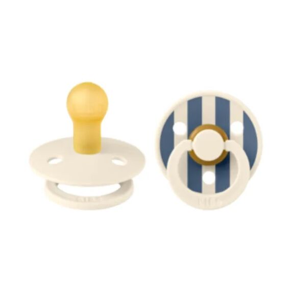 Bibs Πιπίλα Latex Studio Colour Pin Ivory Steel Blue Mix 2τμχ. Νο1 11015105 - Πιπίλες στο Oneirokosmos