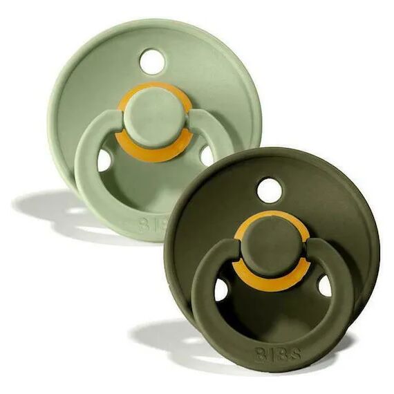 Bibs Σετ Πιπίλες Colour Latex No2  Sage/Hunter Green 2τμχ. 120212 - Πιπίλες στο Oneirokosmos