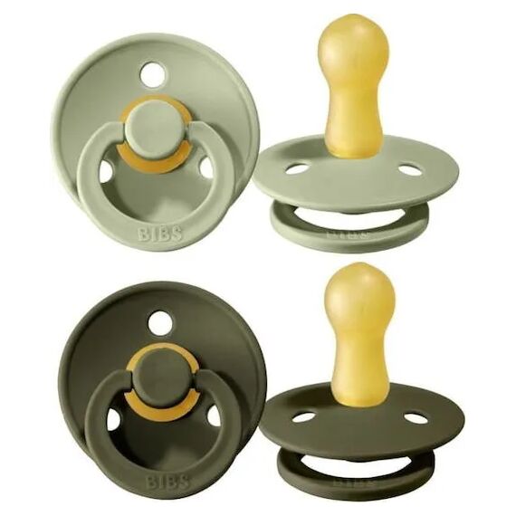 Bibs Σετ Πιπίλες Colour Latex No2  Sage/Hunter Green 2τμχ. 120212 - Πιπίλες στο Oneirokosmos