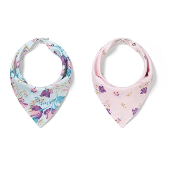 BabyOno Σαλιάρες - μπαντάνες διπλής όψεως 2τμχ Floral BN879/16 - Σαλιάρες Υφασμάτινες  στο Oneirokosmos