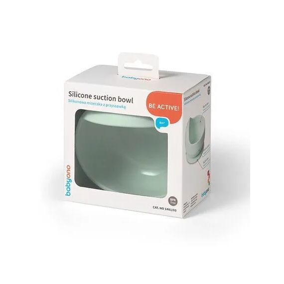 BabyOno Μπολ σιλικόνης με βεντούζα Μέντα BN1481/03 - Σετ Φαγητού, Μπολάκια, Πιατάκια Φαγητού στο Oneirokosmos