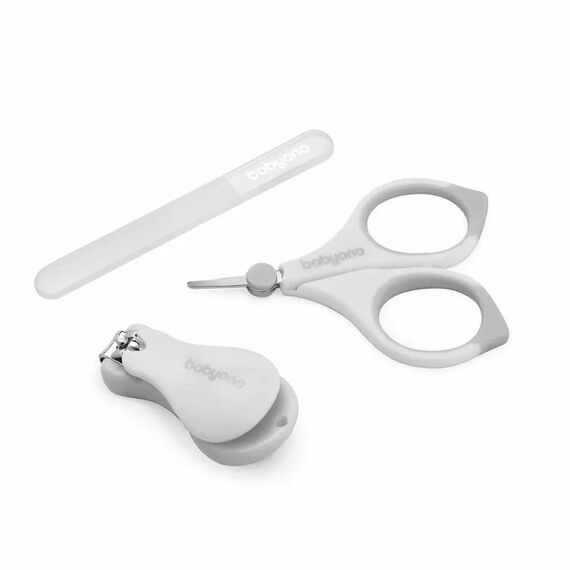 BabyOno Βρεφικό Σετ περιποίησης νυχιών με θήκη White BN398/03 - Προϊόντα υγιεινής φροντίδας στο Oneirokosmos