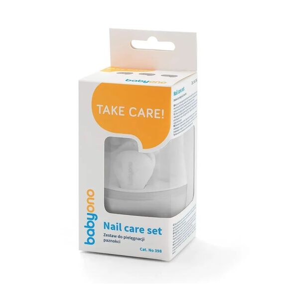 BabyOno Βρεφικό Σετ περιποίησης νυχιών με θήκη White BN398/03 - Προϊόντα υγιεινής φροντίδας στο Oneirokosmos