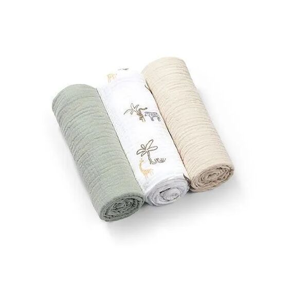 BabyOno Σετ Βαμβακερές μουσελίνες 70x70 cm  3 τμχ BN828/04 - Πάνες-Λαβέτες-Σελτέδες στο Oneirokosmos
