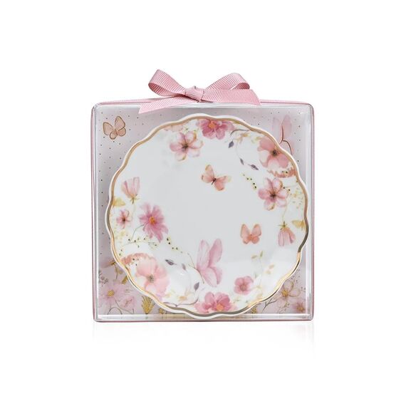 Soap Tales Μπομπονιέρα Βάπτισης Πιατάκι Πορσελάνης Pink Blossoom ST01027 - Για Κορίτσι στο Oneirokosmos