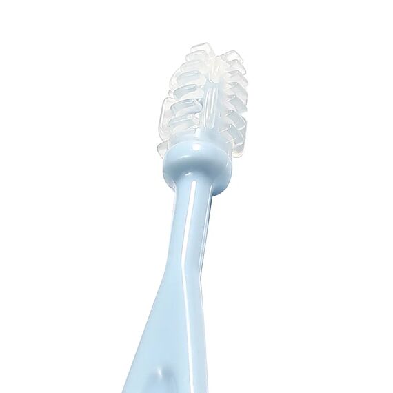 BabyOno Σετ 3 οδοντόβουρτσες από 3 μηνών - Μπλε BN550/02 - Προϊόντα υγιεινής φροντίδας στο Oneirokosmos