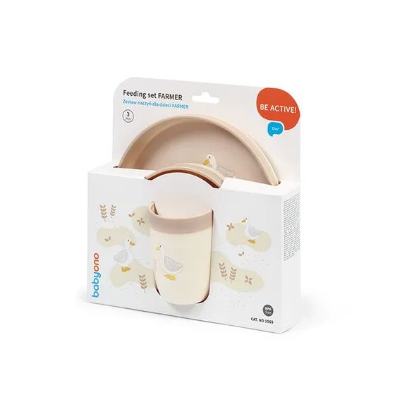 BabyOno Σετ φαγητού 3 τεμαχίων  FARMER BN1565 - Σετ Φαγητού, Μπολάκια, Πιατάκια Φαγητού στο Oneirokosmos