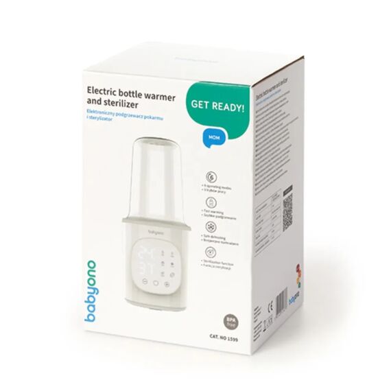 Babyono Ηλεκτρικός θερμαντήρας μπιμπερό/ βρεφικής τροφής και αποστειρωτής με οθόνη LED BN1599 - Αποστειρωτές, Θερμαντήρες, Ατμομάγειρες, Μπλέντερ, Παρασκευαστές Γάλακτος στο Oneirokosmos