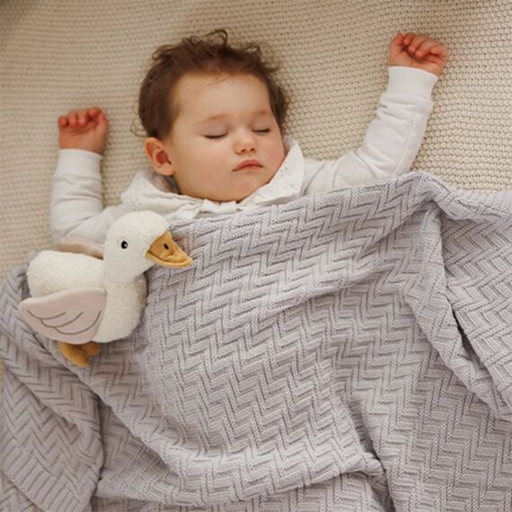 BabyOno Βρεφική κουβέρτα από 100% οργανικό βαμβάκι 75×100 εκ. Grey BN1647/02 - Κουβέρτες Αγκαλιάς στο Oneirokosmos