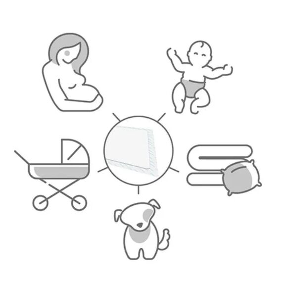 BabyOno Σελτεδάκια Μιας Χρήσης 60x90cm 10 τμχ + 2 δώρο BN509/12 - Πάνες-Λαβέτες-Σελτέδες στο Oneirokosmos