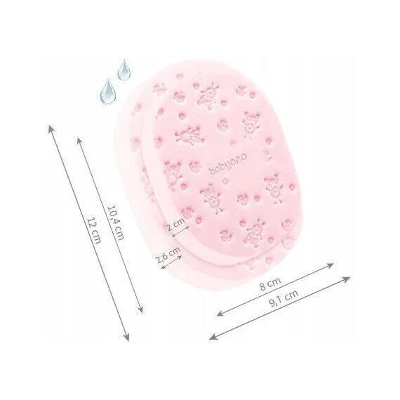 BabyOno Σφουγγάρι μπάνιου Ροζ  BN1640/01 - Προϊόντα υγιεινής φροντίδας στο Oneirokosmos