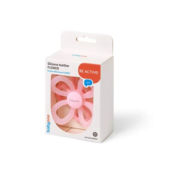 BabyOno Μασητικό από μαλακή σιλικόνη Flower Pink BN1596/01 - Μασητικά - Κρίκοι Οδοντοφυΐας στο Oneirokosmos