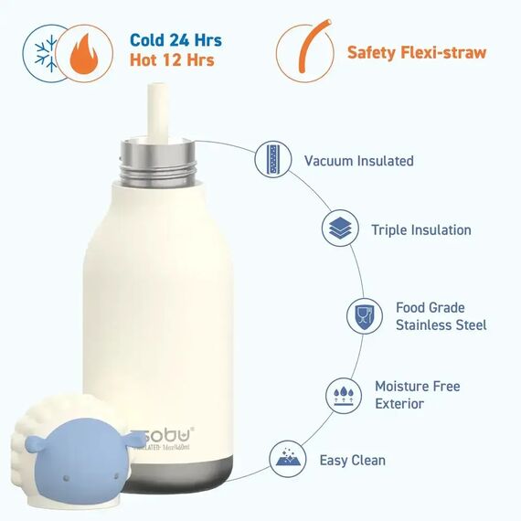 Asobu Μπουκάλι Θερμός Bestie Sheep 460ml SBV44 - Θερμός & Ισοθερμικά Προϊόντα στο Oneirokosmos