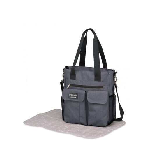 ΤΣΑΝΤΑ ΑΛΛΑΞΙΕΡΑ DENIM GREY 30X34 CM - Τσάντες Καροτσιών στο Oneirokosmos