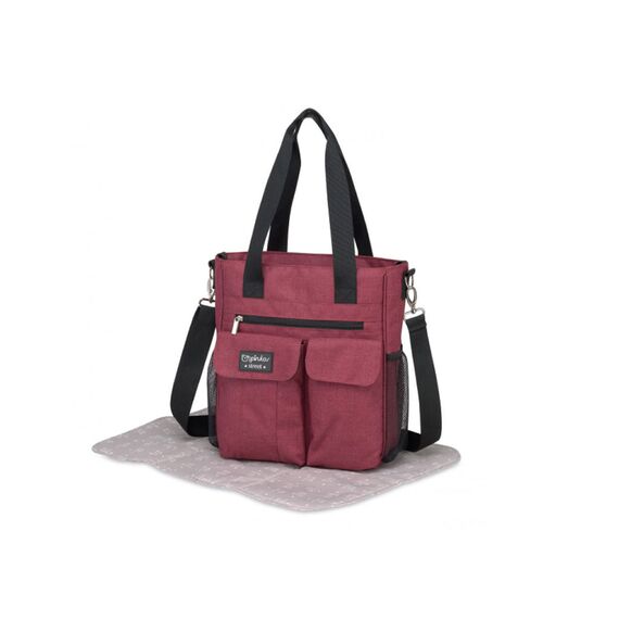 ΤΣΑΝΤΑ ΑΛΛΑΞΙΕΡΑ DENIM BORDEAUX 30X34 CM - Τσάντες Καροτσιών στο Oneirokosmos