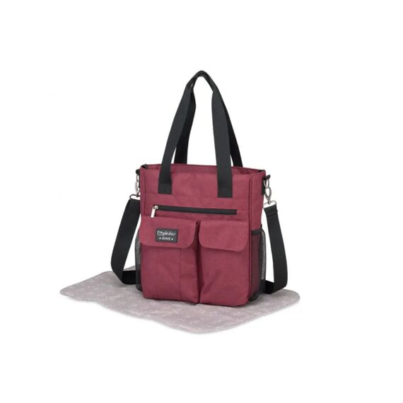 ΤΣΑΝΤΑ ΑΛΛΑΞΙΕΡΑ DENIM BORDEAUX 30X34 CM - Τσάντες Καροτσιών στο Oneirokosmos