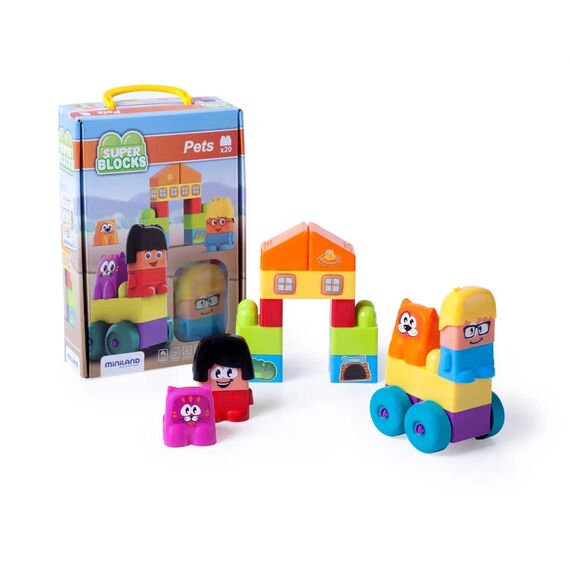 SUPER BLOCKS PETS ΤΟΥΒΛΑΚΙΑ 20 ΤΜΧ - Εκπαιδευτικά Παιχνίδια στο Oneirokosmos