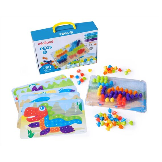 ΜΩΣΑΪΚΟ ΠΑΙΧΝΙΔΙ MINILAND PEGS 90 TMX - Εκπαιδευτικά Παιχνίδια στο Oneirokosmos