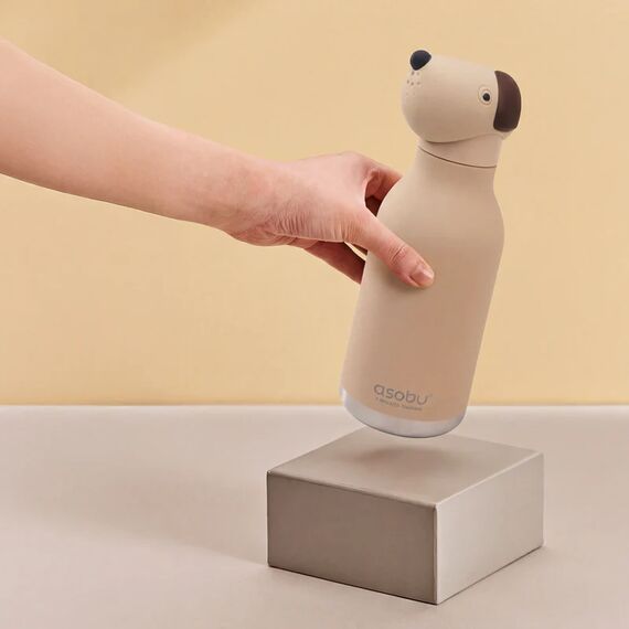 Asobu Μπουκάλι Θερμός Bestie Beige Dog 460ml SBV44 - Θερμός & Ισοθερμικά Προϊόντα στο Oneirokosmos